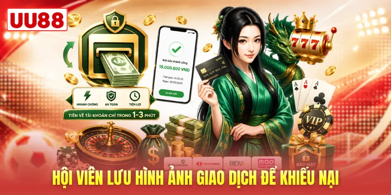 Hội viên lưu hình ảnh giao dịch để khiếu nại